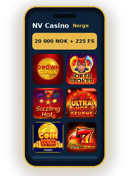 NV Casino-appen på mobilen